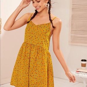 Ditsy Floral Print Fit & Flare Mini Dress